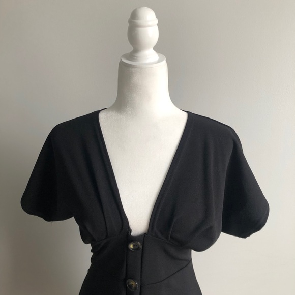 Plunge Button Down Dress - Picture 2 of 8